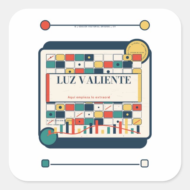 Luz Valiente Visual Culture Studio  Square Sticker (Front)
