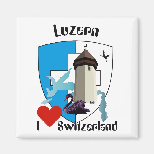 Luzern Schweiz Magnet (Front)