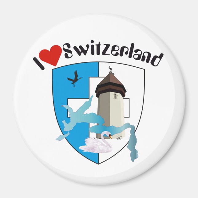 Luzern Schweiz Magnet (Front)