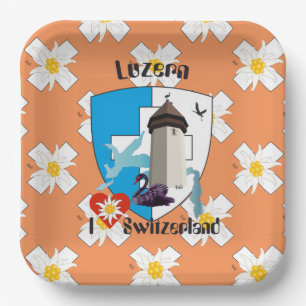 Luzern Schweiz Suisse Svizzera Switzerland Teller Paper Plate