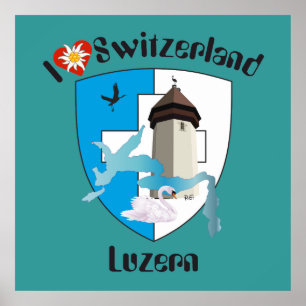 Luzern Schweiz Switzerland Poster