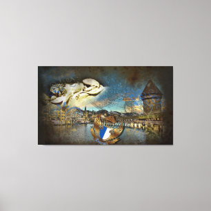 LUZERN Vintage Grunge - Canvas Print