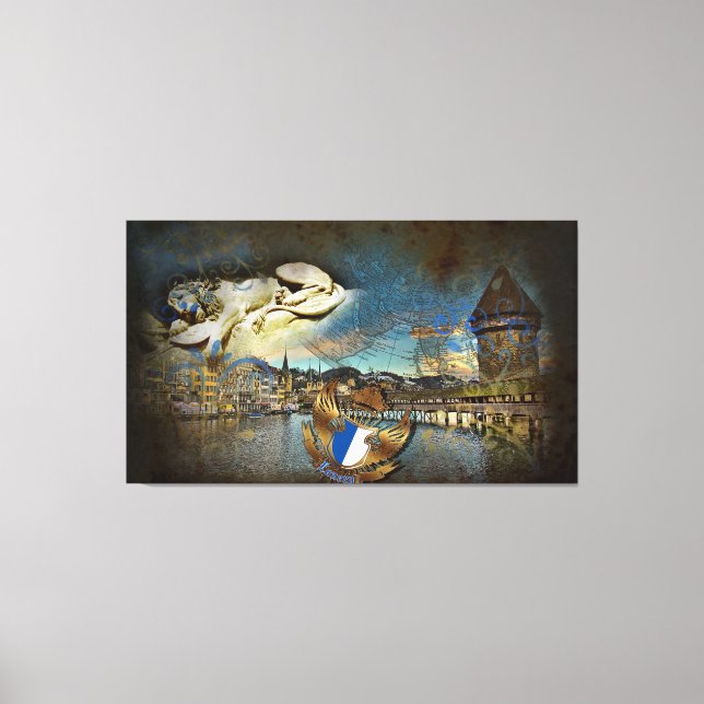 LUZERN Vintage Grunge - Canvas Print (Front)