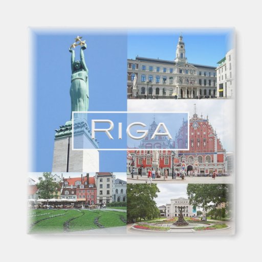 Image of LV * Latvijas Republika Latvia Lietuva - Riga Magnet