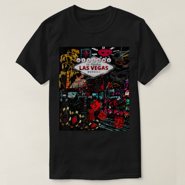 LV Nightlife Distressed Design Bong Bones Apparel  T-Shirt (Design Front)