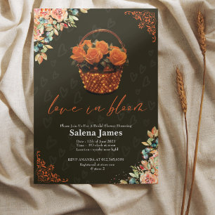 lve in bloom floral bucket bridal shower  invitation