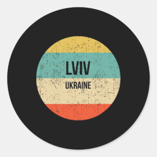 Lviv Ukraine 3 Classic Round Sticker