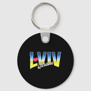 Lviv Ukraine Patriotic Flag National Pride Key Ring