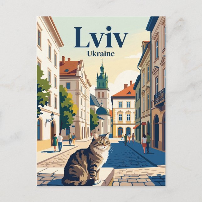 Lviv Ukraine Postcard (Front)
