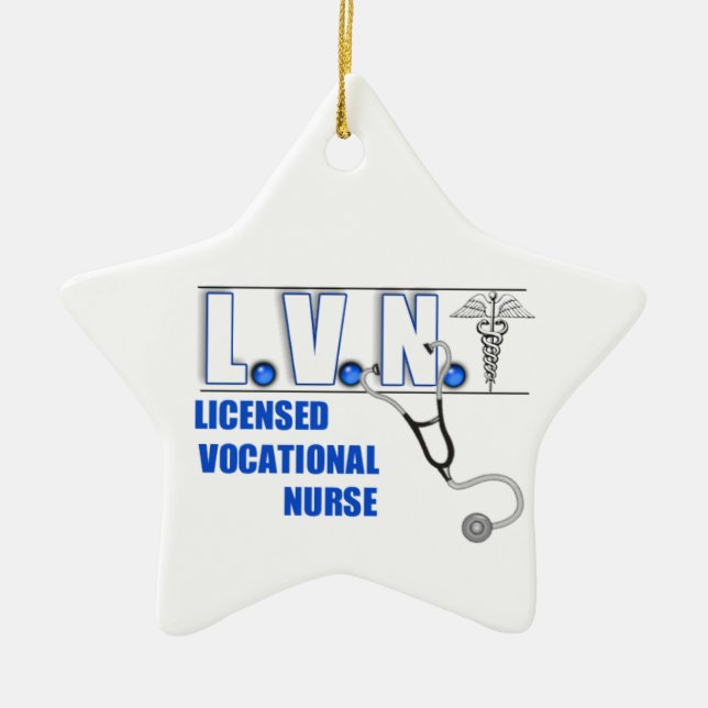 LVN LICENSED VOCATIONAL NURSE CHRISTMAS ORNAMENT (Front)