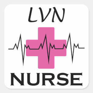 LVN Nurse Square Sticker