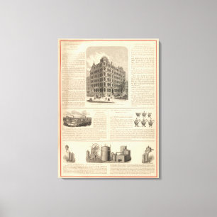 LW Lawrence and Bankers Birmingham Iron Canvas Print