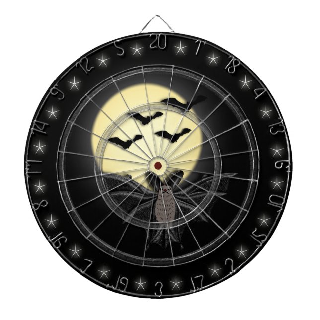 Lwood Bat Cute Custom Regulation Dart Board (Front)