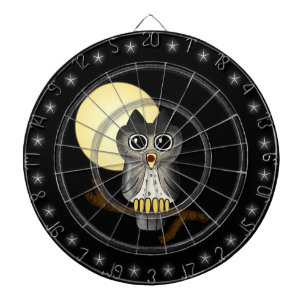 Lwood Owl Cute Custom Dart Board