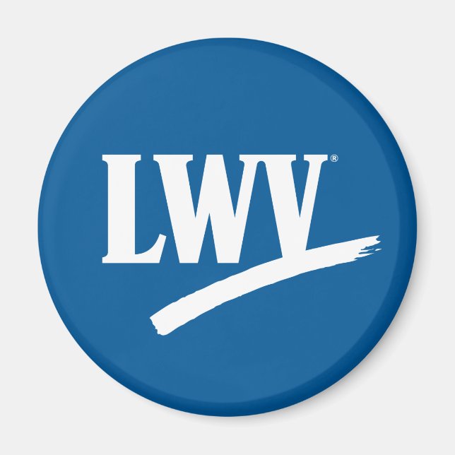 LWV Circle Magnet - Blue (Front)