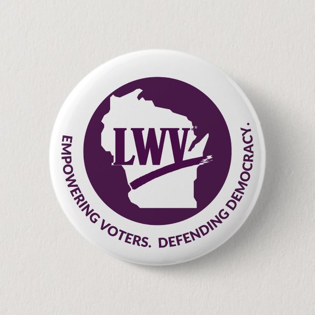  LWV Wisconsin Logo Button - White Background (Front)
