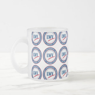 LWVOZ Patriotic • Nonpartisan • Proud • Persistent Frosted Glass Coffee Mug