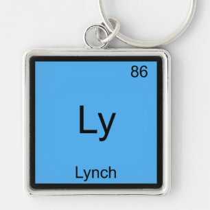 Ly - Lynch Funny Chemistry Element Symbol T-Shirt Key Ring