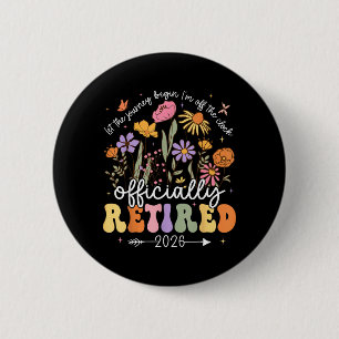 ly Retired 2026 Floral Retirement Women Teacher 6 Cm Round Badge