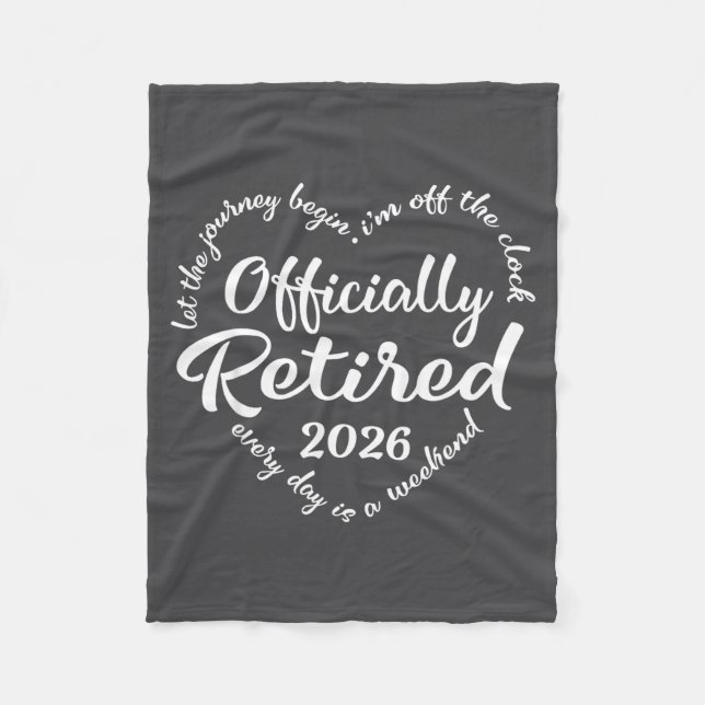 Ly Retired 2026 Hear For Women Retirement  Fleece Blanket (Front)
