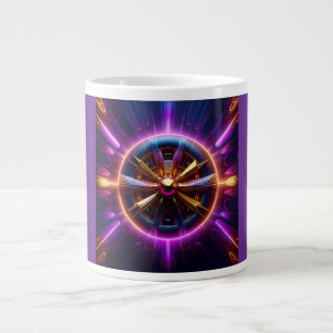 Lyapunov Fractal Much Manipulated Large Coffee Mug