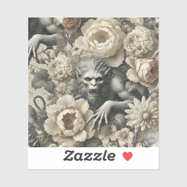 Lycanthropic Splendour – Gothic Werewolf Floral  (Sheet)