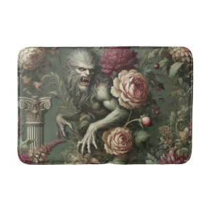 Lycanthropic Verdant – Gothic Floral Design Bath Mat