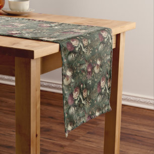 Lycanthropic Verdant – Gothic Floral Design Short Table Runner