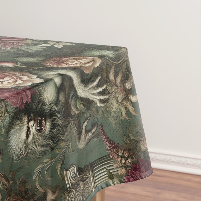 Lycanthropic Verdant – Gothic Large Pattern Tablecloth (In Situ)
