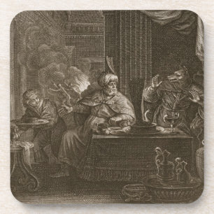 Lycaon Metamorphosed into a Wolf, 1731 (engraving) Coaster