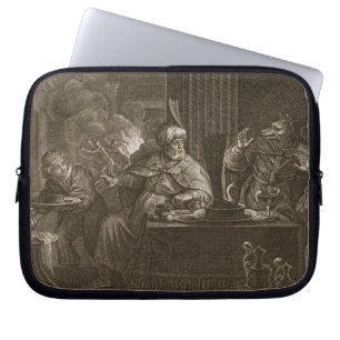 Lycaon Metamorphosed into a Wolf, 1731 (engraving) Laptop Sleeve