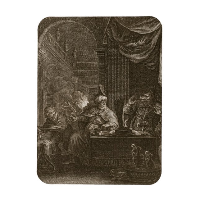 Lycaon Metamorphosed into a Wolf, 1731 (engraving) Magnet (Vertical)