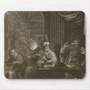 Lycaon Metamorphosed into a Wolf, 1731 (engraving) Mouse Mat