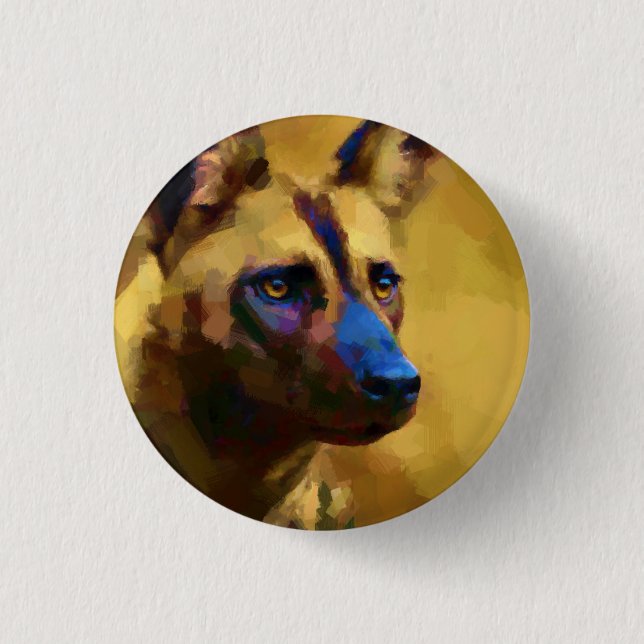 Lycaon Pictus 3 Cm Round Badge (Front)