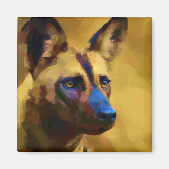 Lycaon Pictus Magnet (Front)