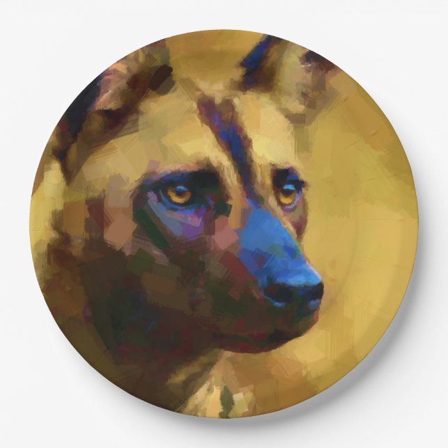 Lycaon Pictus Paper Plate (Front)