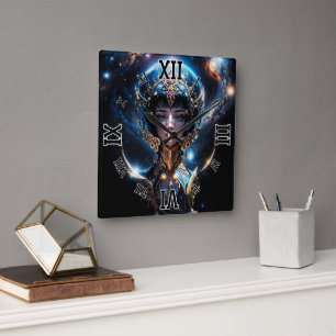 Lycenia The Light Of The Heavens by Xzendor7 Square Wall Clock