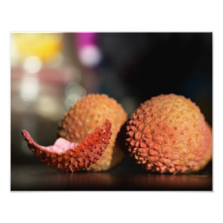 Lychee Fruit Photography, Fruit Macro Photo Print