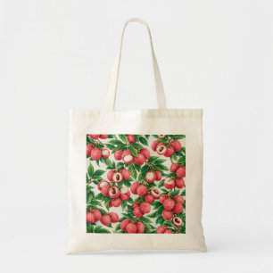 Lychee Fruit Slices Tropical Pattern Tote Bag