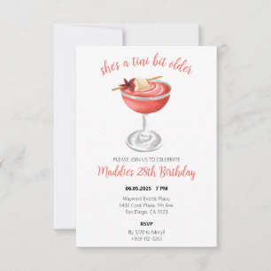 Lychee Martini Birthday Invitation