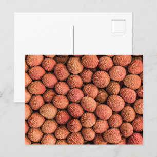 Lychee or Litchi fruit vegan and vegetarian gift Holiday Postcard