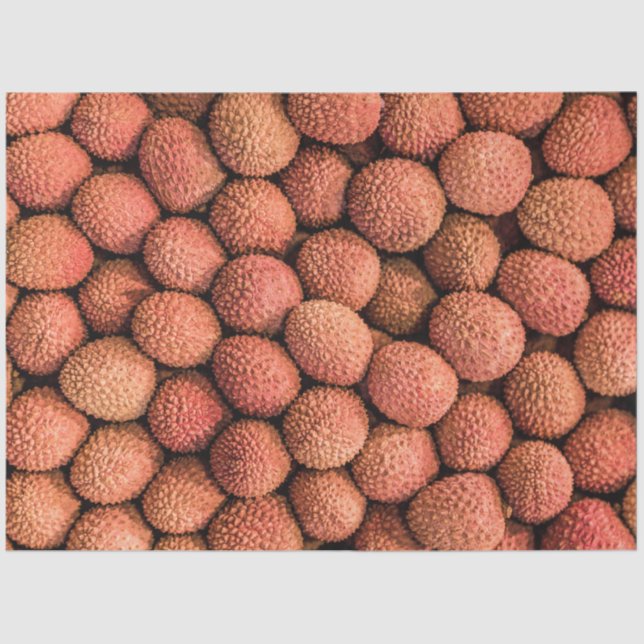 Lychee or Litchi fruit vegan and vegetarian gift Tissue Paper (Front)