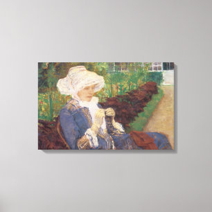 Lydia Crocheting in Garden at Marly, Mary Cassatt Canvas Print