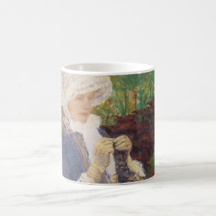 Lydia Crocheting in Garden at Marly, Mary Cassatt Coffee Mug