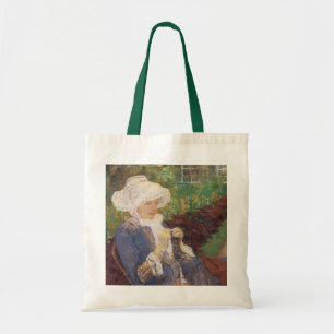 Lydia Crocheting in Garden at Marly, Mary Cassatt Tote Bag