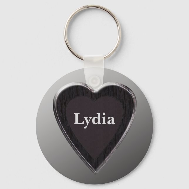 Lydia Heart Keychain by 369MyName (Front)