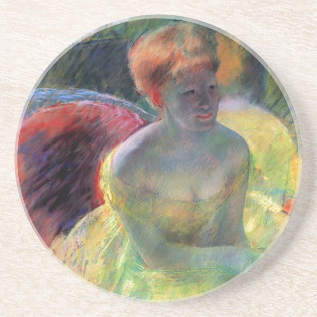 Lydia Leaning on Her Arms, Seated in a Loge Coaster (Front)