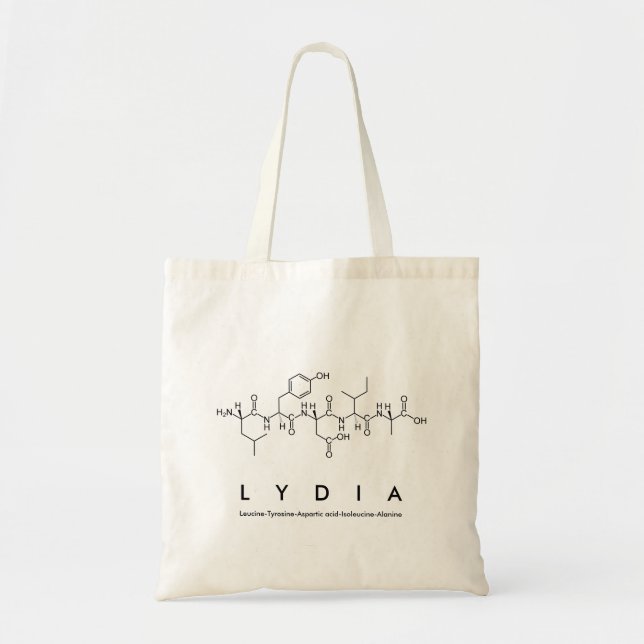 Lydia peptide name bag (Front)