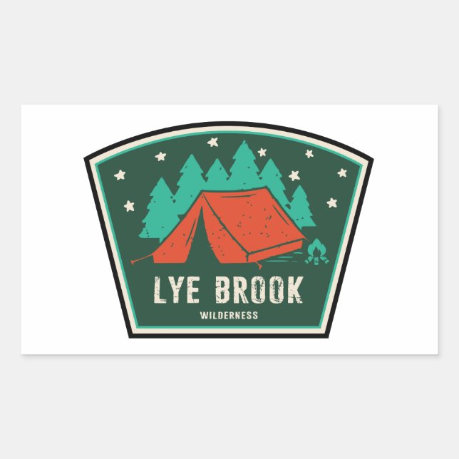 Lye Brook Wilderness Vermont Camping Rectangular Sticker (Front)
