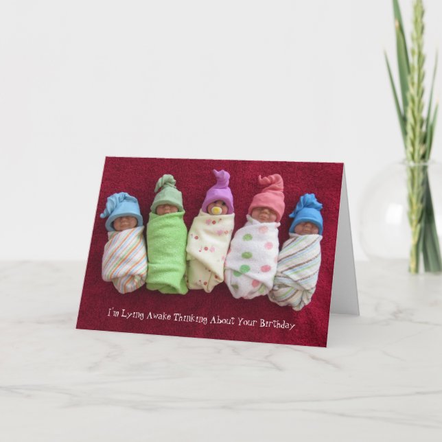 Lying Awake: Clay Babies, Sculptures: Birthday Card (Front)